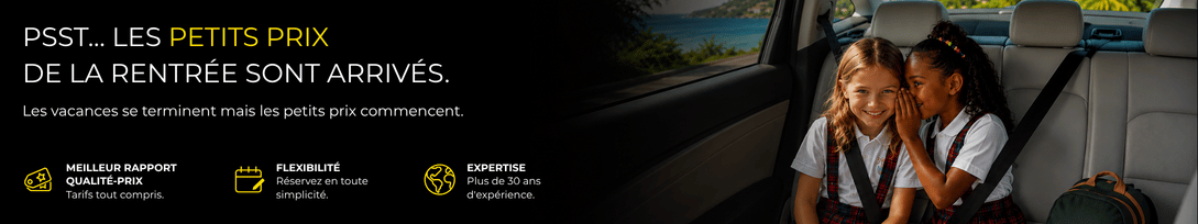 Les petits de septembre pour la rentrée sont la. Location de voiture à partir de 12€/jours dans les Antilles-Guyane